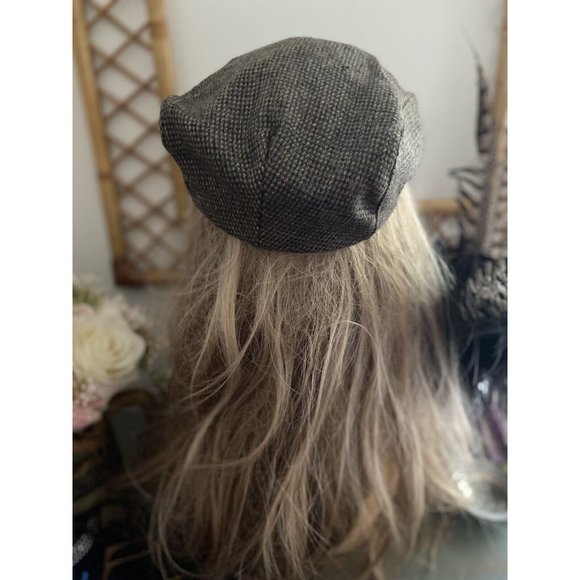 Vintage‎ Men’s Wool Brown Gray Tweed Driver Cap Union Made Marked M Fits S Lined - Picture 11 of 16